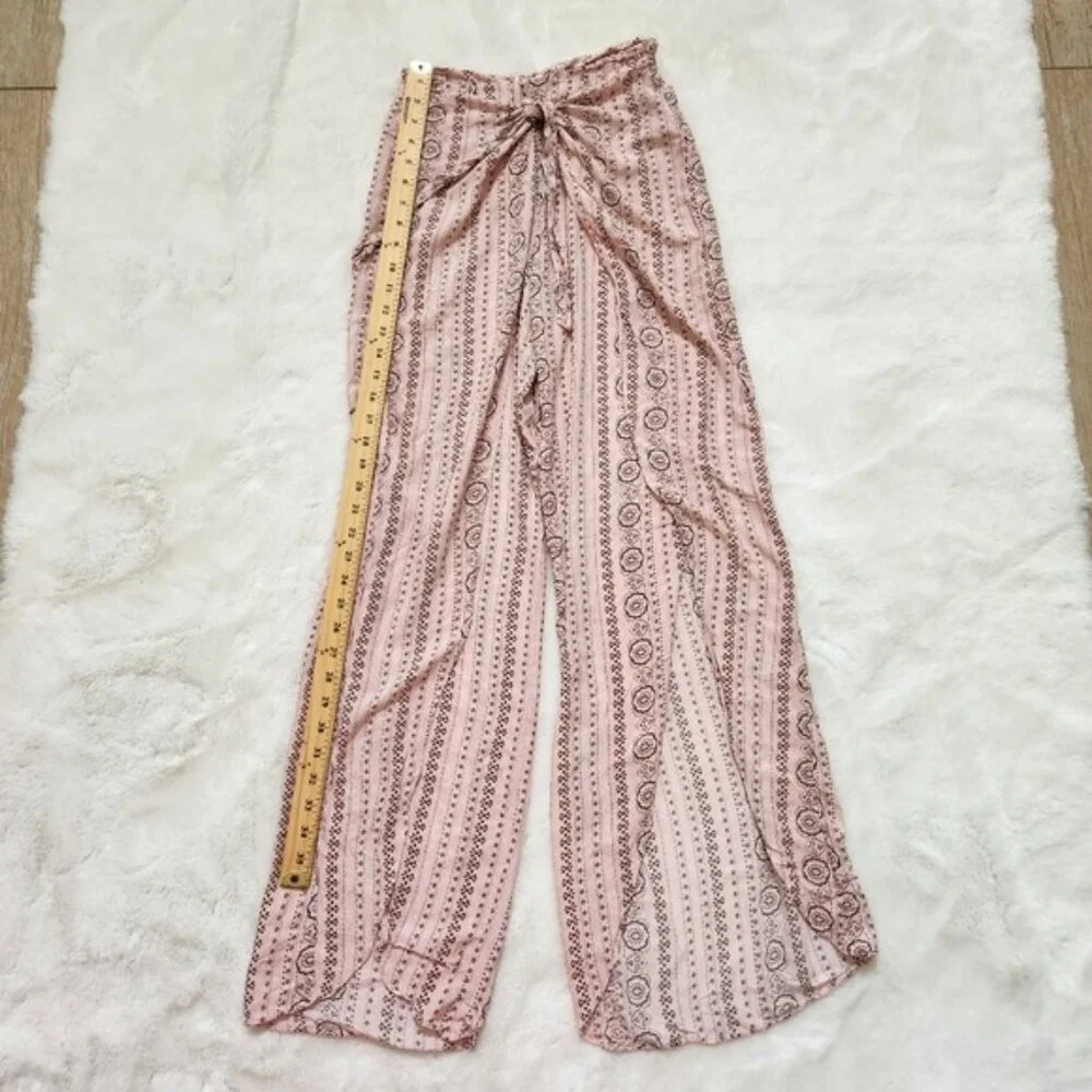 Forever 21 Women's Cover Up Summer Pants, Tie Front Size M
